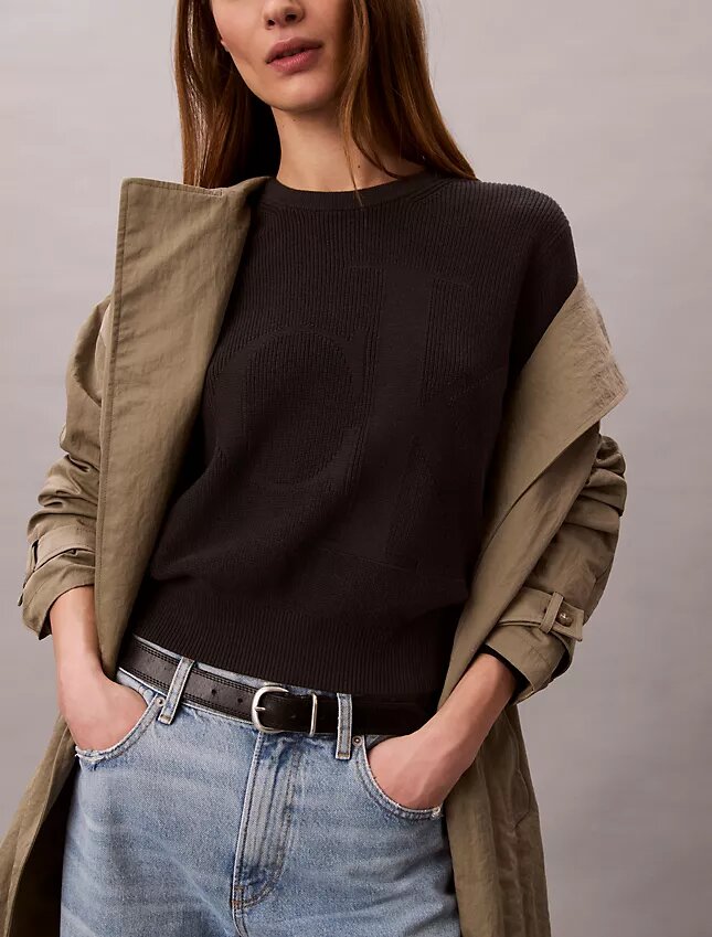 Smooth Cotton Monogram Sweater Smooth Cotton Monogram Sweater