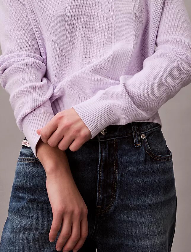 Smooth Cotton Monogram Sweater Smooth Cotton Monogram Sweater
