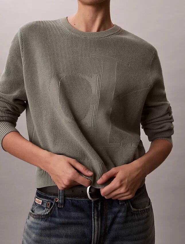 Smooth Cotton Monogram Sweater Smooth Cotton Monogram Sweater