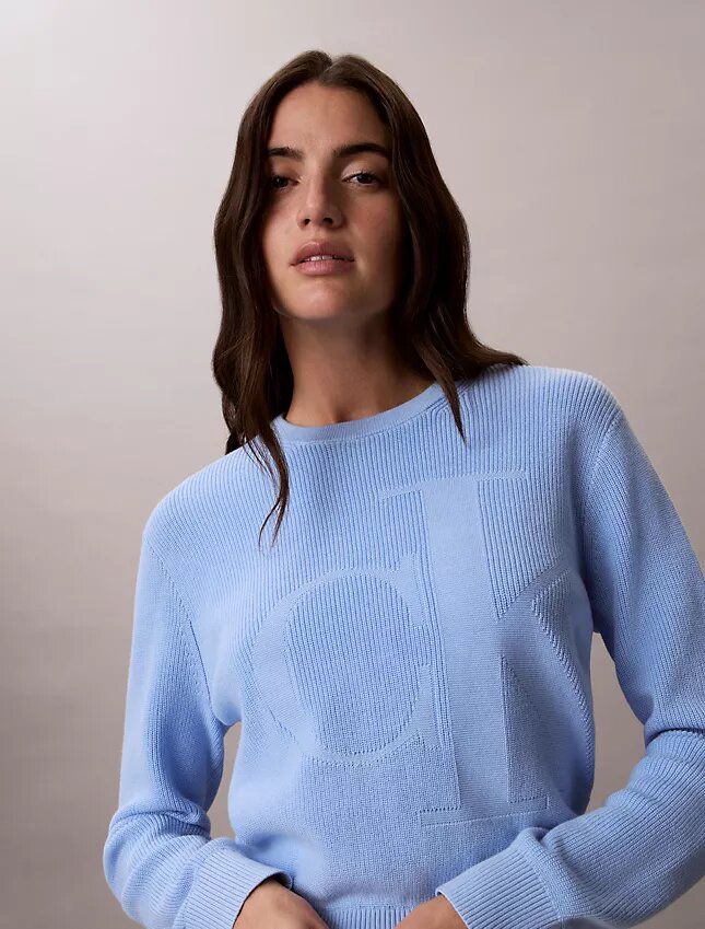 Smooth Cotton Monogram Sweater Smooth Cotton Monogram Sweater