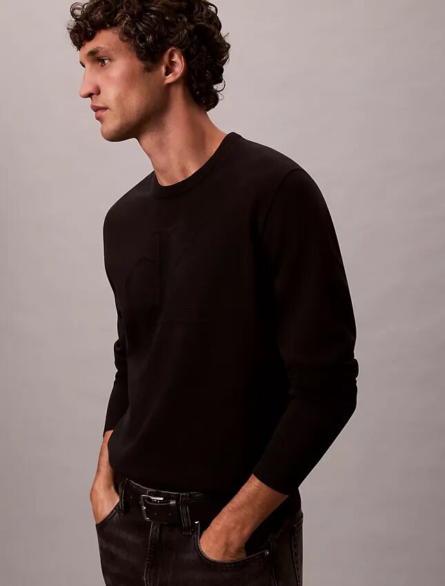Smooth Cotton Monogram Sweater Smooth Cotton Monogram Sweater