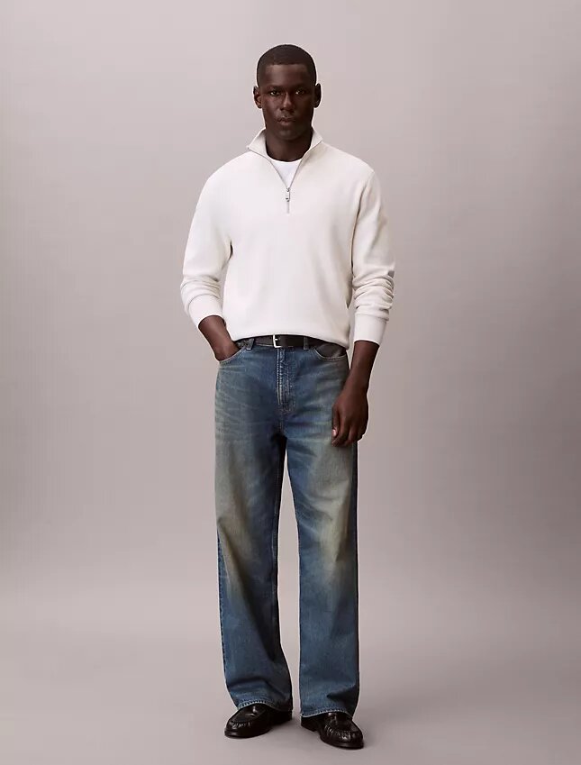 Smooth Cotton Quarter Zip Sweater Smooth Cotton Quarter Zip Sweater