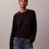 Smooth Cotton Relaxed Monogram Sweater