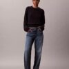 Smooth Cotton Relaxed Monogram Sweater