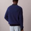 Smooth Cotton Waffle Polo Sweater