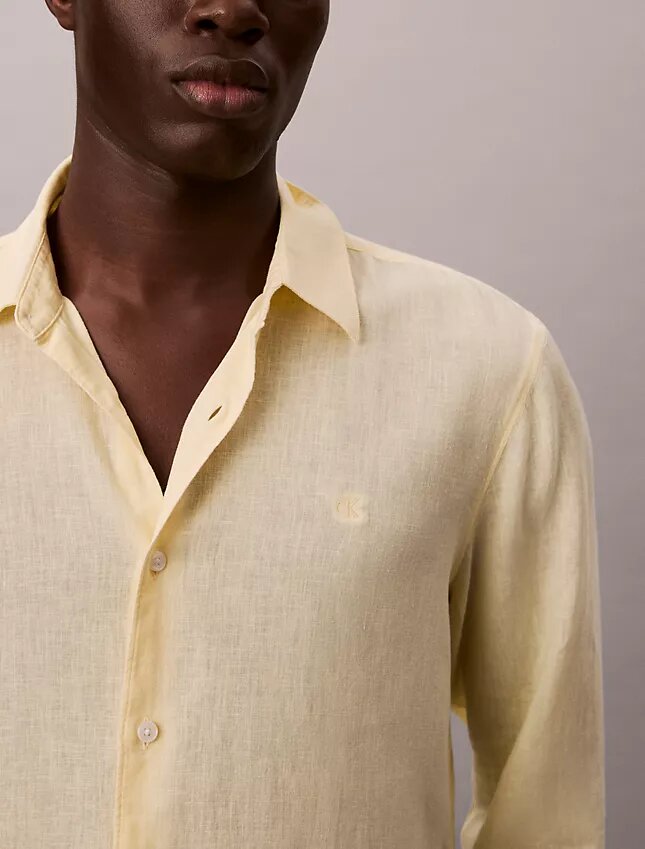 Solid Linen Blend Classic Shirt Solid Linen Blend Classic Shirt