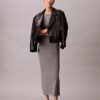 Solid Stretch Slim Midi Dress