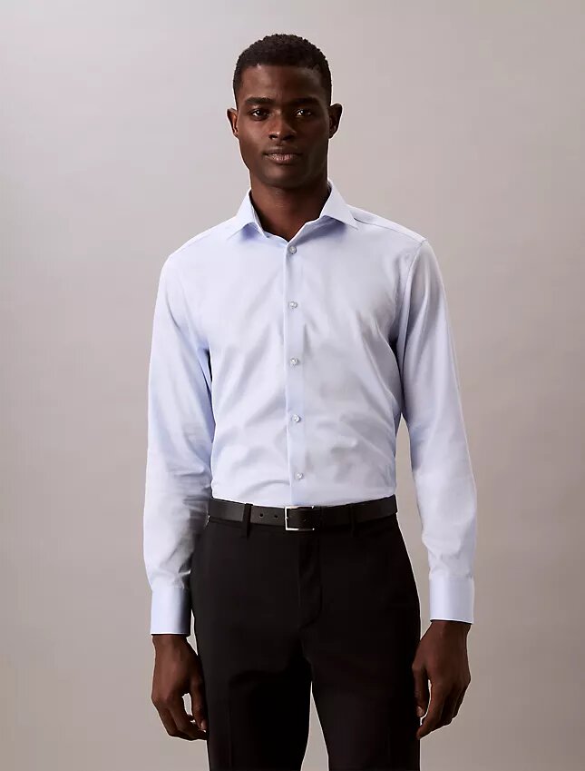 Steel Solid Slim Fit Button-Down Shirt Steel Solid Slim Fit Button-Down Shirt