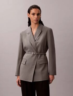 Stretch Belted Blazer