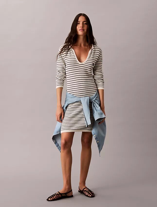 Stripe Rib Mini Dress Stripe Rib Mini Dress