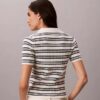 Stripe Rib Slim Polo Shirt