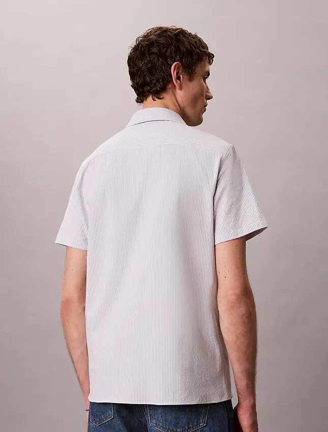 Stripe Seersucker Classic Button-Down Shirt Stripe Seersucker Classic Button-Down Shirt