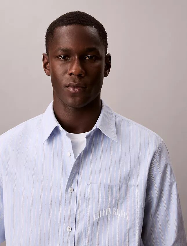 Stripe Slim Relaxed Button-Down Shirt Stripe Slim Relaxed Button-Down Shirt