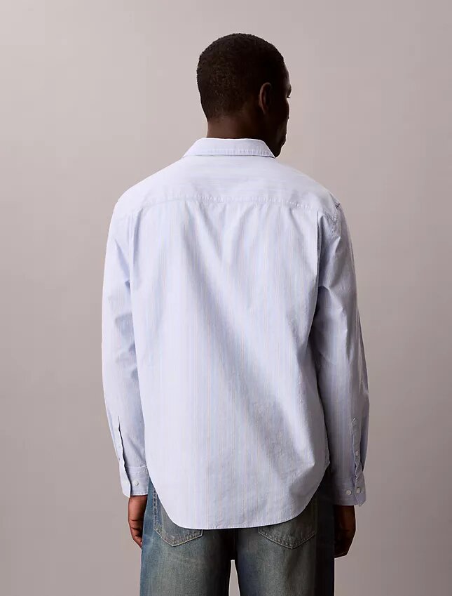 Stripe Slim Relaxed Button-Down Shirt Stripe Slim Relaxed Button-Down Shirt