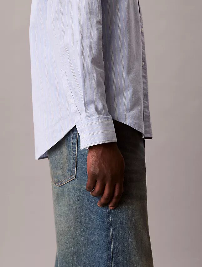 Stripe Slim Relaxed Button-Down Shirt Stripe Slim Relaxed Button-Down Shirt