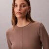 Tailored Knit Slim Tunic Top