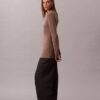 Tailored Knit Slim Tunic Top