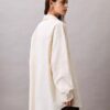 Viscose Blend Relaxed Button-Down Shirt