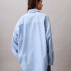 Viscose Blend Relaxed Button-Down Shirt