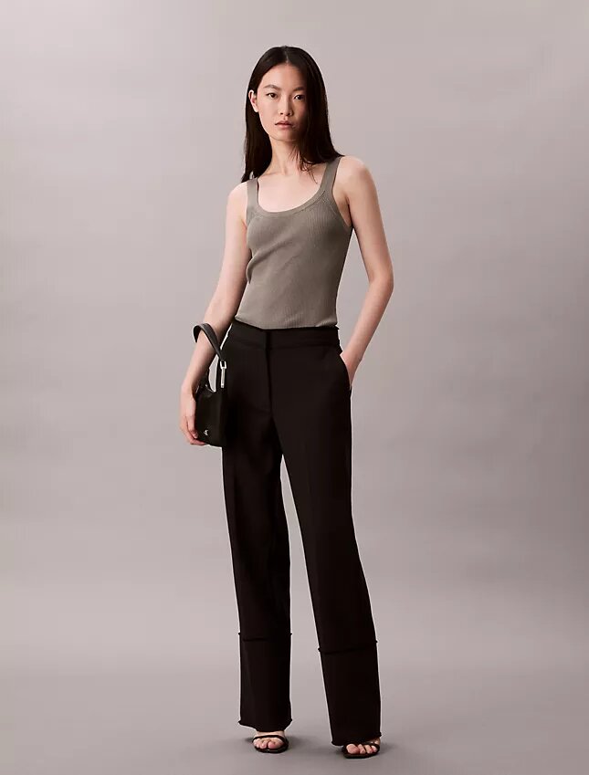 Viscose Blend Rib Tank Top Viscose Blend Rib Tank Top