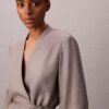 Viscose Jacquard Wrap Blazer