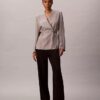 Viscose Jacquard Wrap Blazer