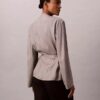 Viscose Jacquard Wrap Blazer