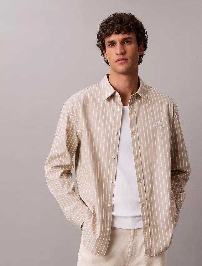 Washed Poplin Stripe Button-Down Shirt Washed Poplin Stripe Button-Down Shirt