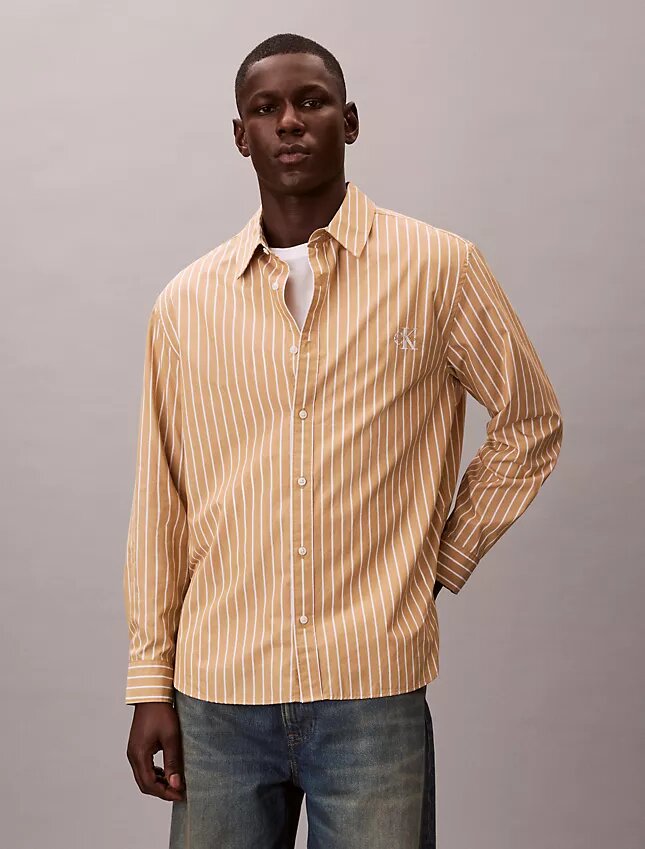 Washed Poplin Stripe Button-Down Shirt Washed Poplin Stripe Button-Down Shirt