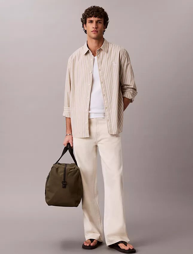 Washed Poplin Stripe Button-Down Shirt Washed Poplin Stripe Button-Down Shirt
