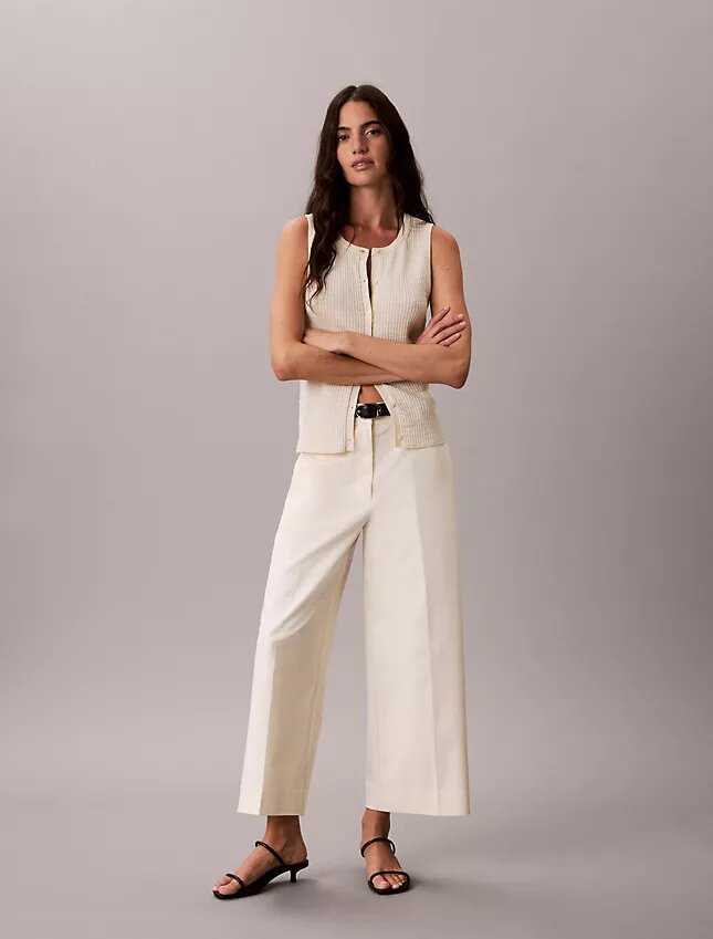 Wide Leg Cropped Chino Pant Wide Leg Cropped Chino Pant