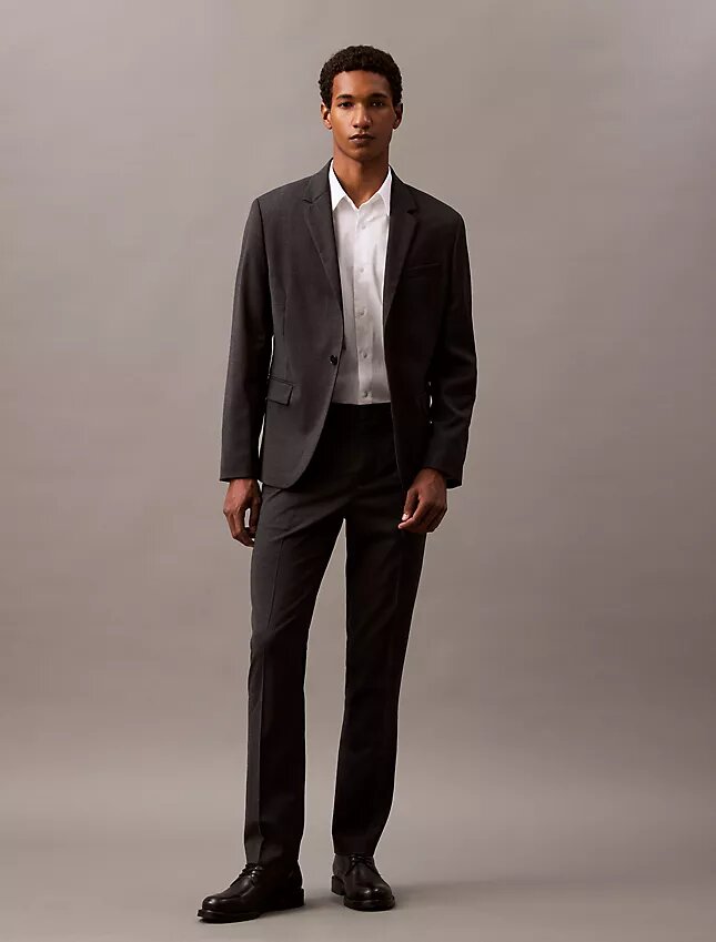 Wool Blend Single-Breasted Blazer Wool Blend Single-Breasted Blazer