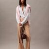 Wool Gabardine Blend Flared Pants
