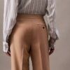 Wool Gabardine Blend Flared Pants