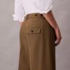 Wool Gabardine Wide Leg Trouser