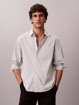 Yarn-Dyed Stripe Washed Poplin Shirt Yarn-Dyed Stripe Washed Poplin Shirt